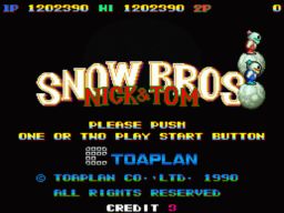 snow bros initial screen